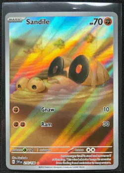 Pokemon 2023 Scarlet & Violet Sandile 216/198 Illustration Rare NM - Image 1