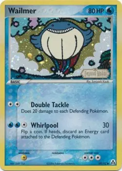 Moderately Played Wailmer - 69/92 - Common - Reverse Holo Pokemon Legend Maker - Image 1