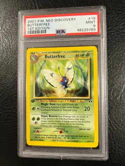2001 Pokemon Neo Discovery #19 - Butterfree - MINT 1st Edition PSA 9! - Image 2