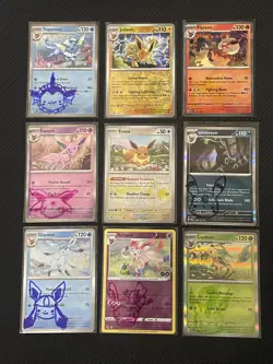 Pokemon Eeveelutions Holo /Reverse Holo Lot - Full Set of 9 - NM/M - Image 1