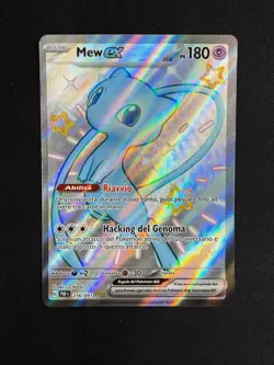 Pokemon Shiny Mew EX 216/091 Destino di Paldea Ultra Rara Full Art ITA Nintendo - Image 1