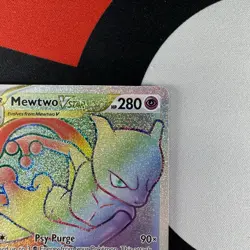Pokemon TCG Mewtwo VStar Pokemon Go 079/078 Rainbow Secret Rare NM/M - Image 4
