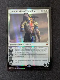 MTG English Gideon, Ally of Zendikar (SDCC 2016 Exclusive) NM Foil Promo - Image 1