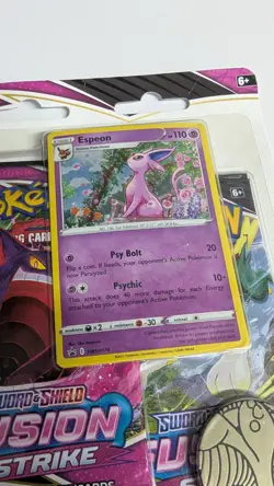 Pokemon Fusion Strike Trading Card 3 Pack Blister Espeon - Image 2
