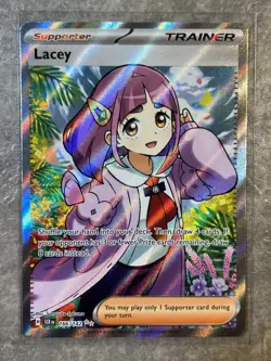 Lacey 166/142 Pokemon TCG Stellar Crown Holo Rare Card (Near Mint) NM 1 - Image 1