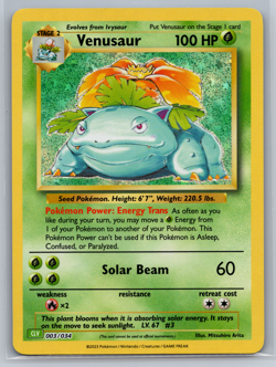 Pokemon Card - Venusaur CLV 003/034 Pokemon TCG Classic Collection Holo NM - Image 1