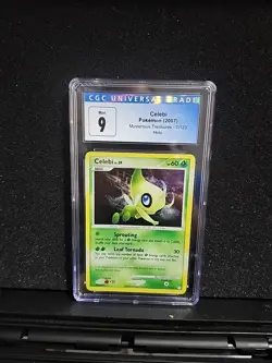 Pokemon 2007 Diamond & Pearl Mysterious Treasures Celebi Holo Card #7/123 CGC 9 - Image 1