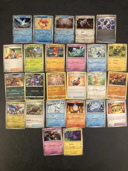 90. Pokemon 25 Card Bulk Lot | 5 Holo + 20 Common - Authentic TCG Collection - Image 1
