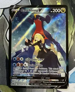 Pokemon Garchomp v Holo Trainer Gallery Card TG23/TG30 Swsh10 Astral Radiance - Image 1