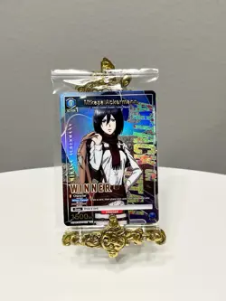 Union Arena Mikasa Ackerman Winner Pormo Card AOT-1-023 Attack on Titan English - Image 1