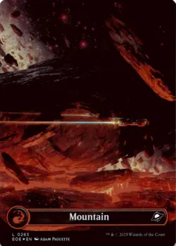 MTG Mountain (0265) (Borderless) Foil NM Edge of Eternities Magic 265 - Image 1