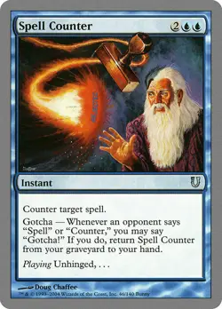 Spell Counter - Unhinged - FOIL LP/EX MTG - Image 1