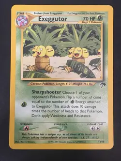 Pokemon Vintage Southern Islands Exeggutor 13/18 Rare WotC Promo - Image 2