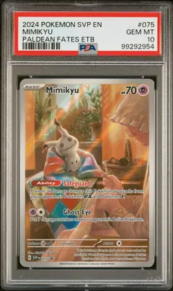 2024 POKEMON SVP EN-SV BLACK STAR PROMO #075 MIMIKYU PSA 10 - Image 1