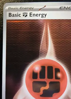 Basic Fighting Energy SVE 022 Horizontal Holo Black Bolt White Flare Pokemon TCG - Image 2