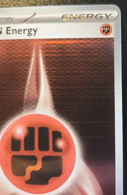 Basic Fighting Energy SVE 022 Horizontal Holo Black Bolt White Flare Pokemon TCG - Image 3