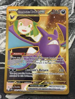 Pokemon TCG Team Rockets Crobat EX Destined Rivals #242 Gold Secret Rare NM - Image 1