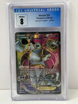 2015 Pokemon Ancient Origins Hoopa EX Full Art 89/98 CGC 8 NM/Mint Graded - Image 1