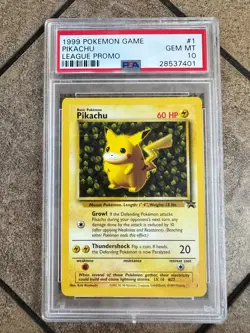 Ivy Pikachu 1999 Pokemon League Black Star Promo #1 PSA 10 - Image 1