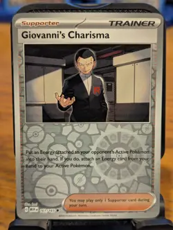 Pokemon TCG Scarlet & Violet 151 Giovanni's Charisma Reverse Holo 161/165 - Image 1