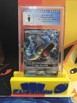 Pokemon 2019 Gyarados GX Black Star Promos - SM212 Hidden Fates Tin CGC 9 MINT - Image 1