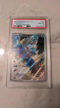 2025 POKEMON WHT EN-WHITE FLARE 105 OSHAWOTT ILLUSTRATION RARE - PSA 10 - Image 3