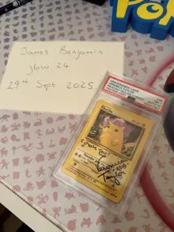 Pokemon Base Set Pikachu - Autographed By Veronica Taylor #58 Auto 10 PSA 7 - Image 1