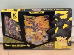 Pokemon TCG Pikachu & Zekrom-GX Tag Team Premium Collection Box - New Sealed - Image 1