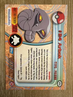 Arbok #24 Topps Series 1 Non-Holo Blue Logo Pokemon TCG NM - Image 2