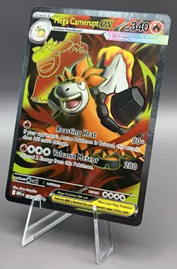 156/132 Mega Camerupt ex - ME01 Mega Evolution - Ultra Rare NM Pokemon - Image 1