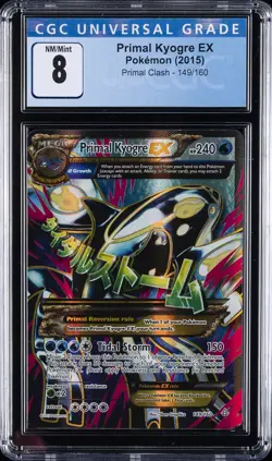 2015 POKEMON PRIMAL CLASH #149/160 PRIMAL KYOGRE EX CGC 8 - Image 1