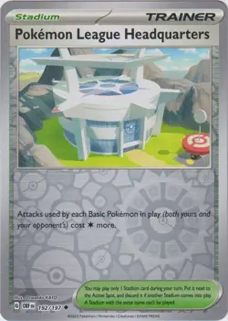 🔥Pokemon - Pokemon League Headquarters - RH- 192/197 - Obsidian Flames - (NM)🔥 - Image 1