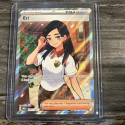 Pokemon TCG Prismatic Evolutions Eri Full Art Trainer Ultra Rare Card 136/131 - Image 1