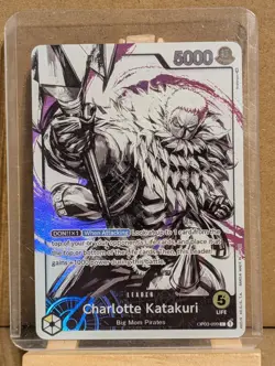 One Piece Card Game: Charlotte Katakuri Leader Custom Card Proxy Rare OP03-099 - Image 1