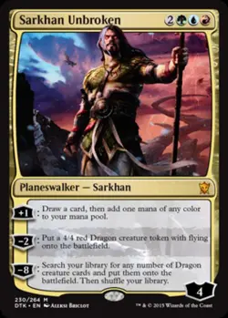 Sarkhan Unbroken - Light Play MTG Dragons of Tarkir - Image 1
