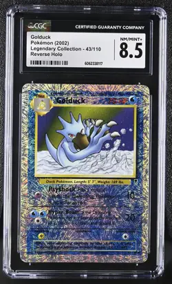CGC 8.5 Golduck 2002 Legendary Collection 43/110 Reverse Holo Pokemon Card - Image 1