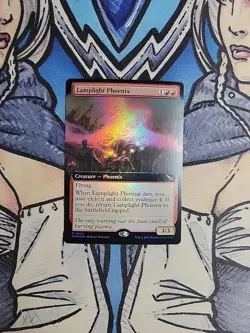 1x Lamplight Phoenix Extended Art FOIL - NM/M MKM MTG Magic - Image 1