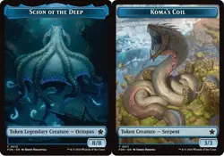 Scion of the Deep // Koma's Coil Doubled-Sided Token - Foundations - Near Mint - Image 1