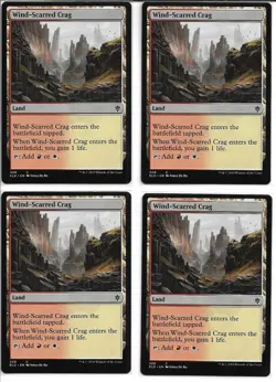 x4 Wind-Scarred Crag [Throne of Eldraine] Magic the Gathering 308 - Image 1