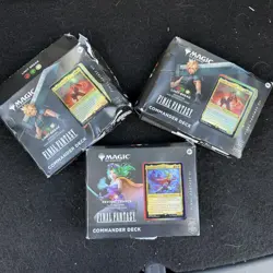 MTG Final Fantasy Commander Decks Cloud Ex-SOLDIER Terra Lot of 3 Damaged Boxes - Image 1