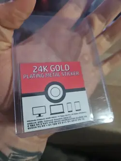 Pokemon Mewtwo Sticker 24K Gold Plating in NM condition! - Image 2