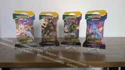 Pokemon Evolving Skies Sleeved Booster Pack Art Set (4 packs total) - Image 1