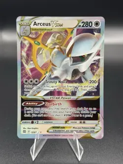 Arceus VSTAR 123/172 Ultra Rare Sword & Shield: Brilliant Stars Pokemon NM - Image 1