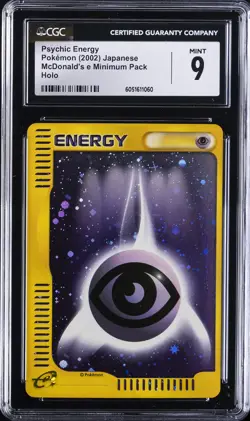 2002 POKEMON JPN MCDONALD'S E MINIMUM PACK - HOLO PSYCHIC ENERGY CGC 9 - Image 1