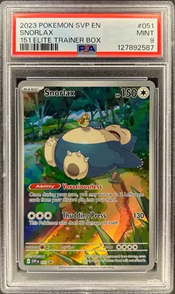 PSA 9 - SNORLAX - SVP 051 - B STAR PROMO POKEMON 151 ETB IR ENGLISH - Image 1