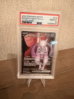 Pokemon TCG Team Rocket’s Mewtwo Ex 213/183 Ultra Rare Destined Rivals PSA 10 - Image 1