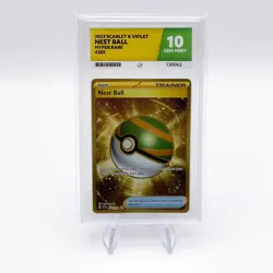 Pokemon Nest Ball 255/198 Scarlet and Violet Gold Full Art ACE 10 - Image 1