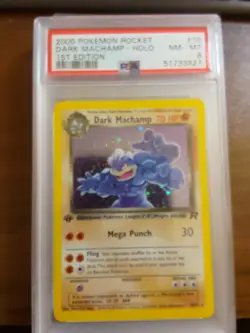2000 Pokemon Rocket 10 Dark Machamp Holo 1st Edition PSA 8 NM WOTC 1ED - Image 1