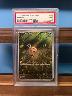PSA 9 Feebas 198/191 2024 Pokemon SSP EN Illustration Rare Surging Sparks - Image 1