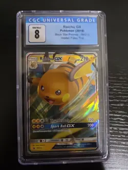 Raichu Gx Pokemon (2019) Black Star Promos - SM213 Cgc 8 NM/Mint - Image 1